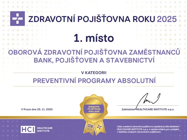 Zdravotní popjišťovna roku 2025